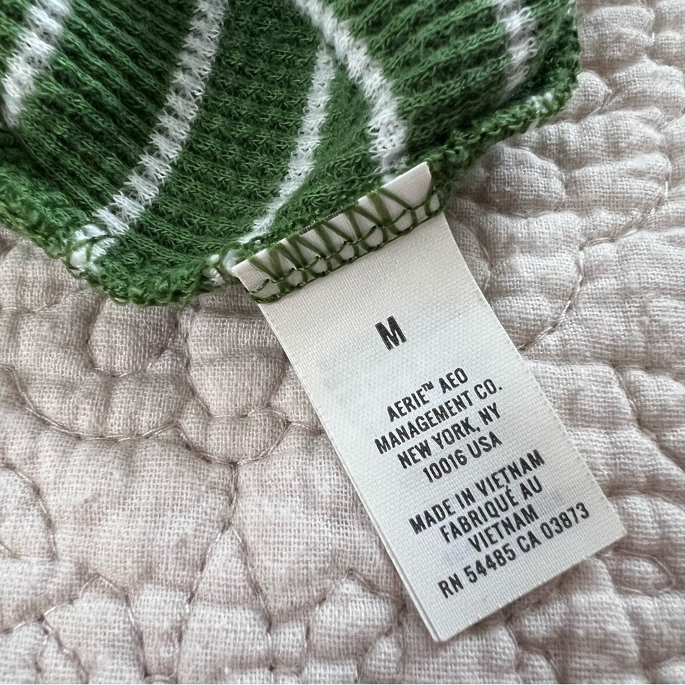 Aerie: Soft Stripped Waffle Thermal Women’s Size Medium - Picture 5 of 7